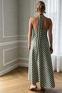 Summer Chevron Stripe Midi Dress