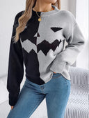 Spøgelse mønster langærmet crewneck sweater