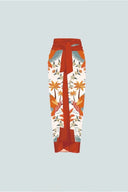 Maillot une-pièce à imprimé floral avec détail de fleur 3D