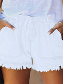 Elastisk talje afslappede denimshorts