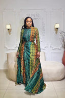 Emerald Kente Royalty Skirt Set