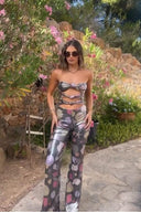 Kate Printed Leather Jumpsuit