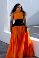 Vestido Maxi Chama do Pôr do Sol