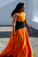 Vestido Maxi Llama del Atardecer