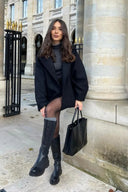 Ruhiger Luxus Asymmetrischer Cape Mantel