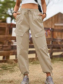 Pantalones Cargo Jogger con Cordón Estilo Urbano