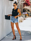 Short en jean déchiré élégant
