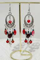 Brincos Longos com Franjas Turquesa Liga Brincos Decorativos Femininos