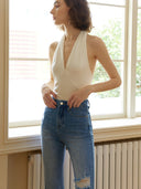 Retro-Flared Jeans mit Used-Look und Löchern