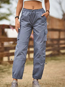 Pantalones cargo ajustables de moda con múltiples bolsillos