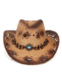 Cappello Western Vintage in Denim Forato