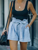 Shorts di jeans alla moda a vita alta