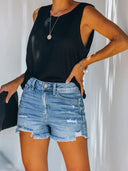 Short en jean déchiré élégant