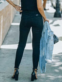 Pantalon crayon en denim stretch slim fit