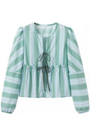 Stripede shorts og bluse