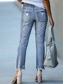 Slim Fit Rippet Korte Jeans