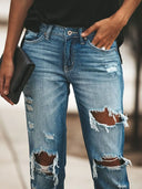 Street style slidte jeans