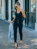 Pantalon crayon en denim stretch slim fit