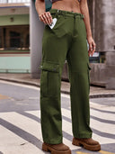 Pantalones de mezclilla americanos con cintura ajustable