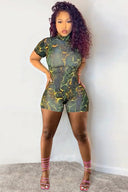 Dromerige Roze-Bruine Jumpsuit met Open Rug
