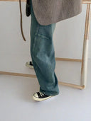 Pantalon en jean ample tendance à coupe arrondie