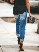 Street style slidte jeans