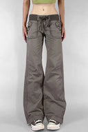時尚修身工裝牛仔褲