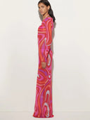 Marm Chiffon Maxikleid