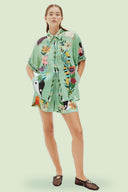 Einzigartiges Ethnisches Druck-Loses Hemd und Shorts-Set
