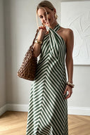 Summer Chevron Stripe Midi Dress