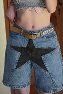 Trendy shorts med stjernepatch
