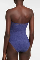 Ensemble Maillot de Bain Une Pièce Bandeau en Denim