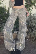 Cargo camouflage taille basse
