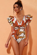 Set de costume de baie cu imprimeu de arțar, trio
