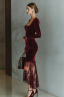 Velour Sweetheart Blonde Maxi-kjole