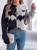 Spøgelse mønster langærmet crewneck sweater
