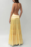 Athena Rückenfreies Maxikleid mit Falten