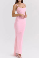 Romola Aplike Maxi Elbise