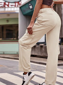 Pantaloni cargo din denim utilitari cu buzunare multiple
