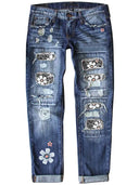 Jeans stampati alla moda slim fit