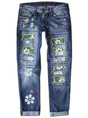 Jeans stampati alla moda slim fit