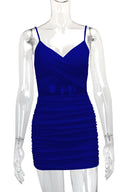 Bodycon mini-jurk met kruisbandjes en uitsnijdingen