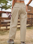 Pantaloni cargo jogger cu șnur, stil stradal