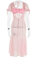 Slør af Pink – Mesh Allure Kjole