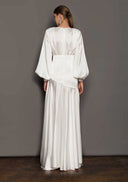 Phoebe V-Ausschnitt Maxikleid mit Gürtel und Schlitz