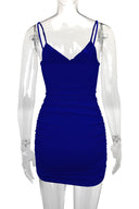 Bodycon mini-jurk met kruisbandjes en uitsnijdingen