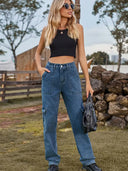 Pantalones cargo de mezclilla semielástica vintage lavada