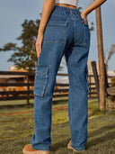 Pantaloni Cargo in Denim Utility Retrò