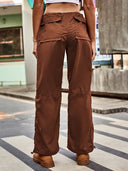 Pantaloni cargo jogger a vita con coulisse e vestibilità ampia