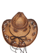 Cappello Western Vintage in Denim Forato